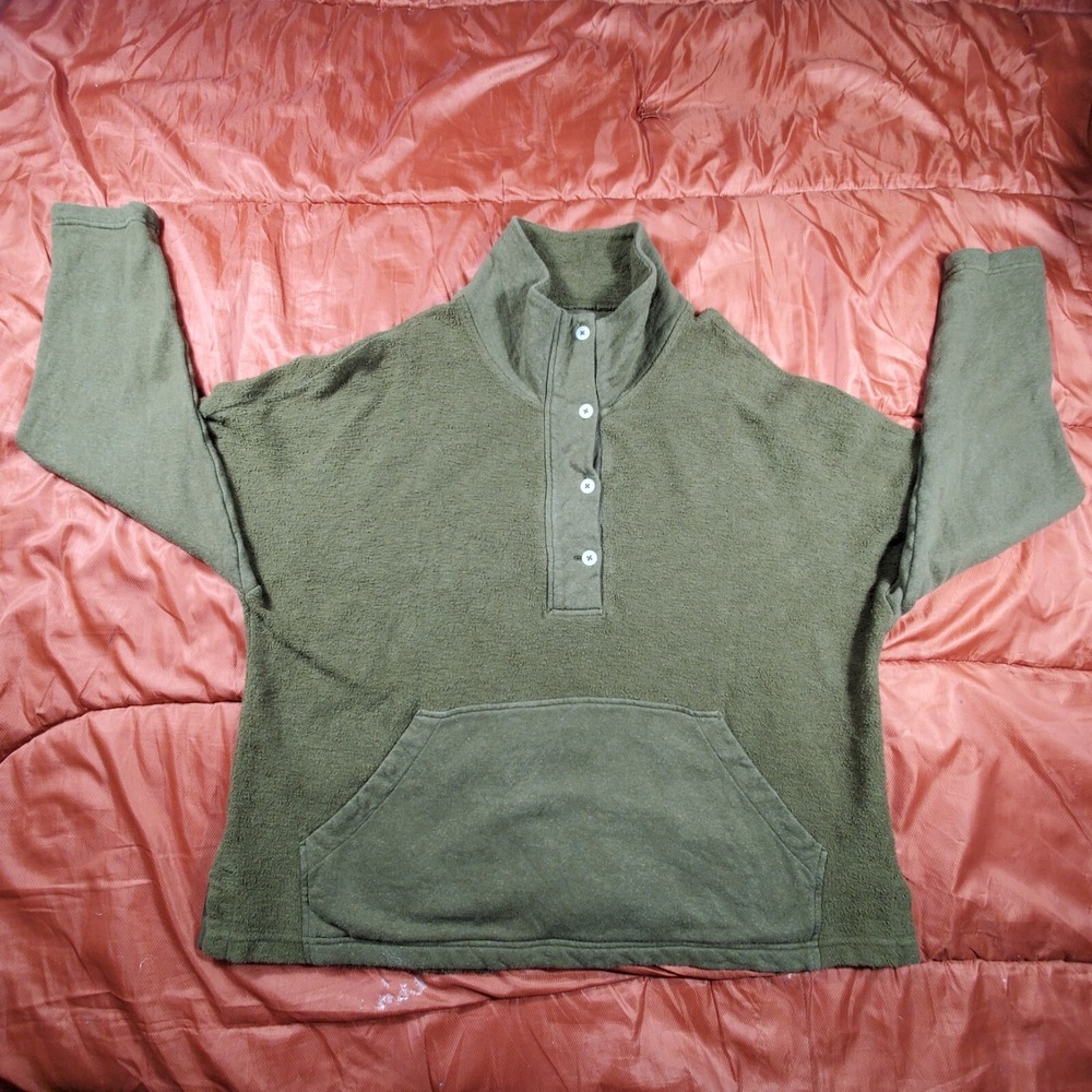 REI Co-op Wallace Lake Fleece Pullover Harvest Sage Henley Hemp Cotton Size‎ 1XL